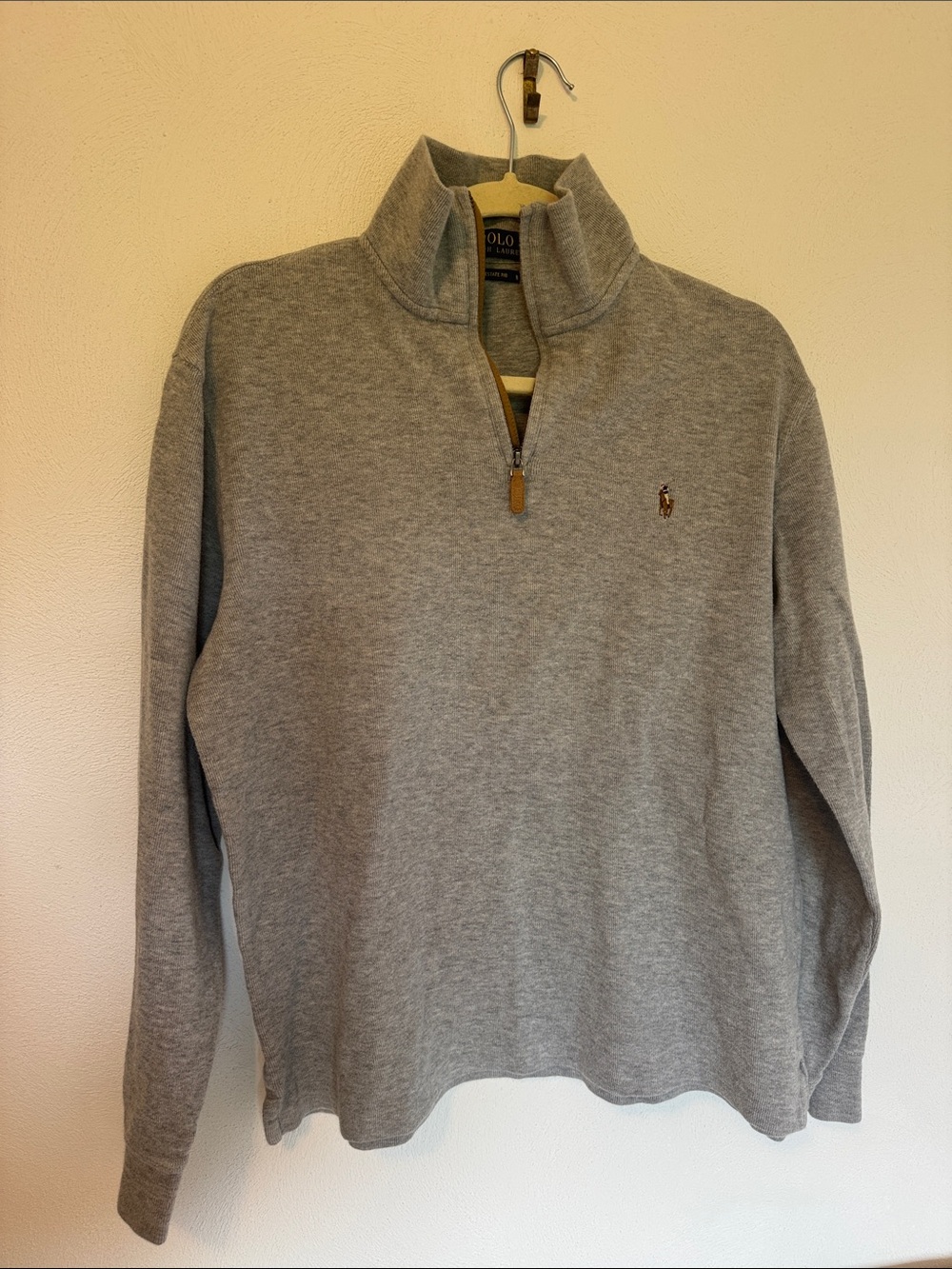 Polo by Ralph Lauren Light Gray Quarter-Zip Pullover